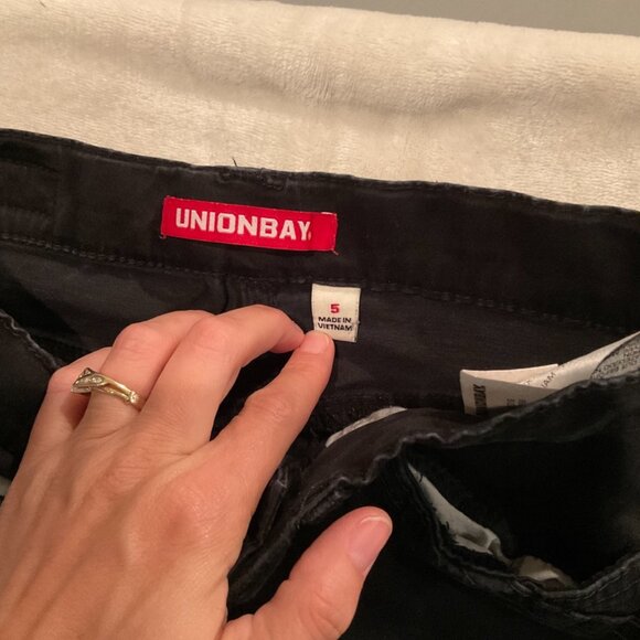 UnionBay Black Skinny Jeans Juniors Size 5 - Picture 4 of 5